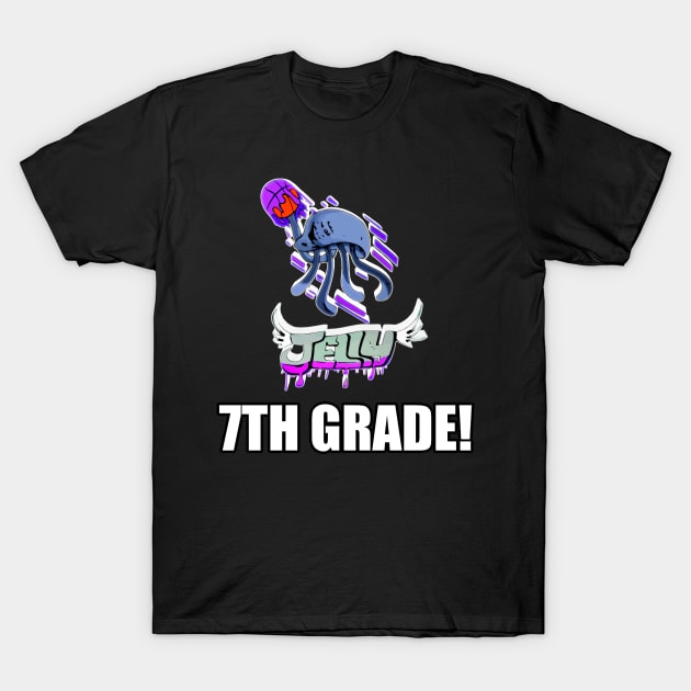 7TH Grade Jelly  - Basketball Player - Sports Athlete - Vector Graphic Art Design - Typographic Text Saying - Kids - Teens - AAU Student T-Shirt by MaystarUniverse